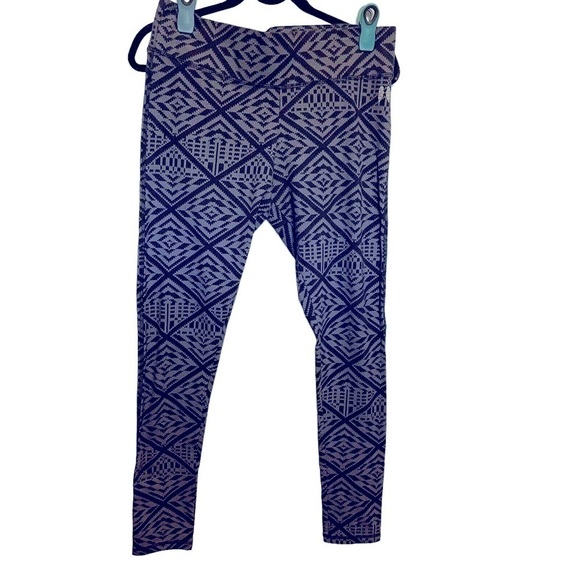 Victoria’s Secret Leggings Jeggings jJoggerssize large long Black and Gray Print - Picture 2 of 8